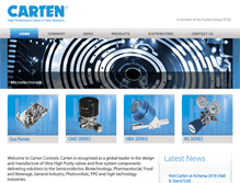 Tablet Screenshot of cartencontrols.com
